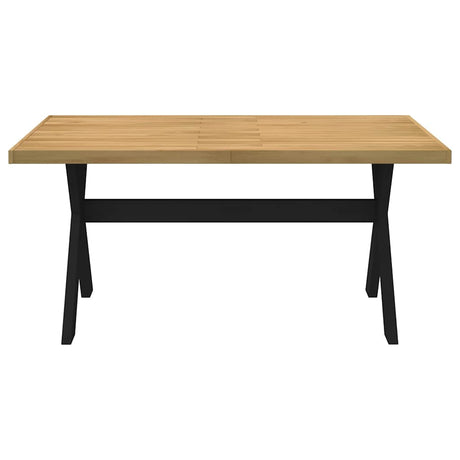 Vidaxl eettafel noain x-vormige poten 160x90x75 cm massief hout