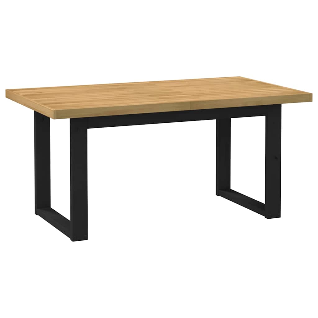 Vidaxl eettafel noain u-vormige poten 160x90x75 cm massief hout