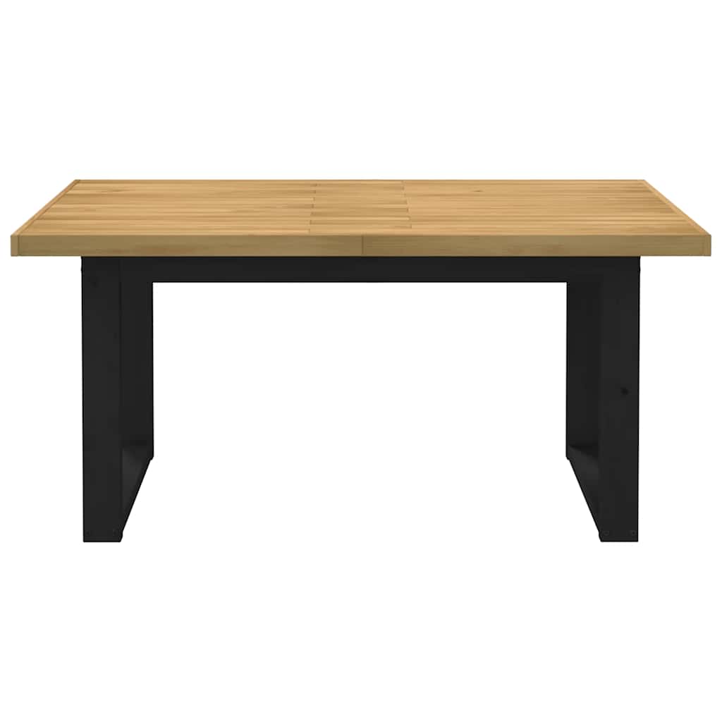 Vidaxl eettafel noain u-vormige poten 160x90x75 cm massief hout