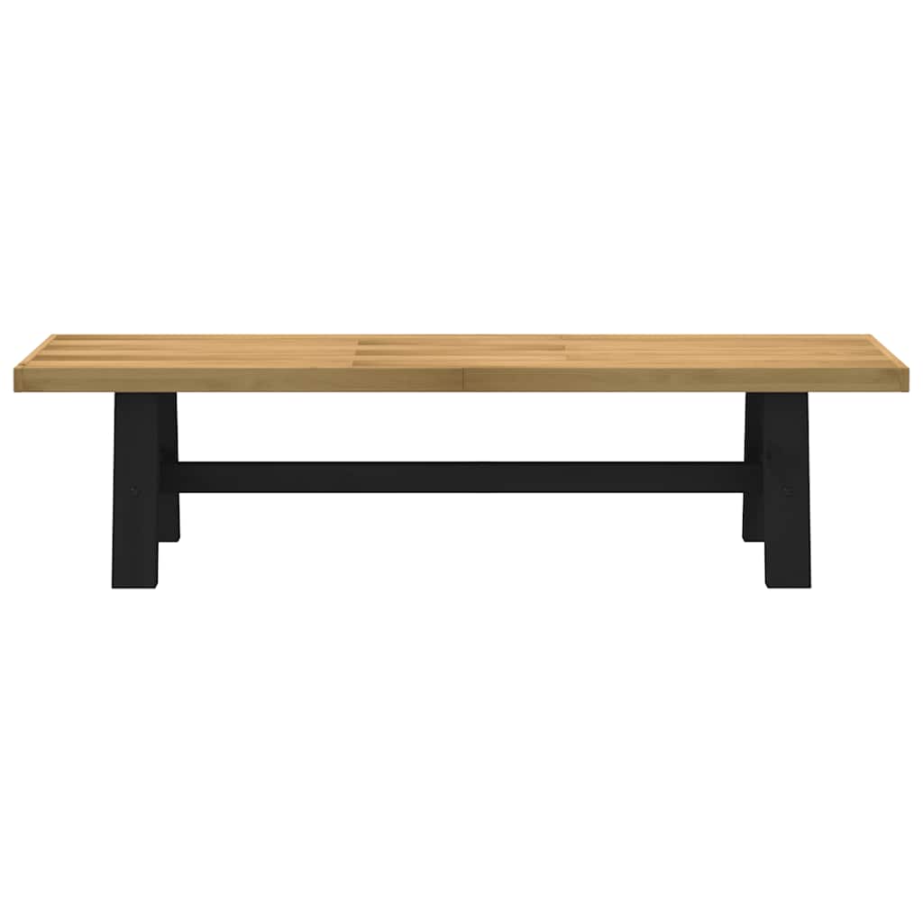 Vidaxl eetbank noain a-vormige poten 180x40x45 cm massief hout