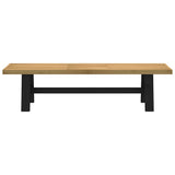 Vidaxl eetbank noain a-vormige poten 180x40x45 cm massief hout