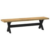 Vidaxl eetbank noain x-vormige poten 180x40x45 cm massief hout