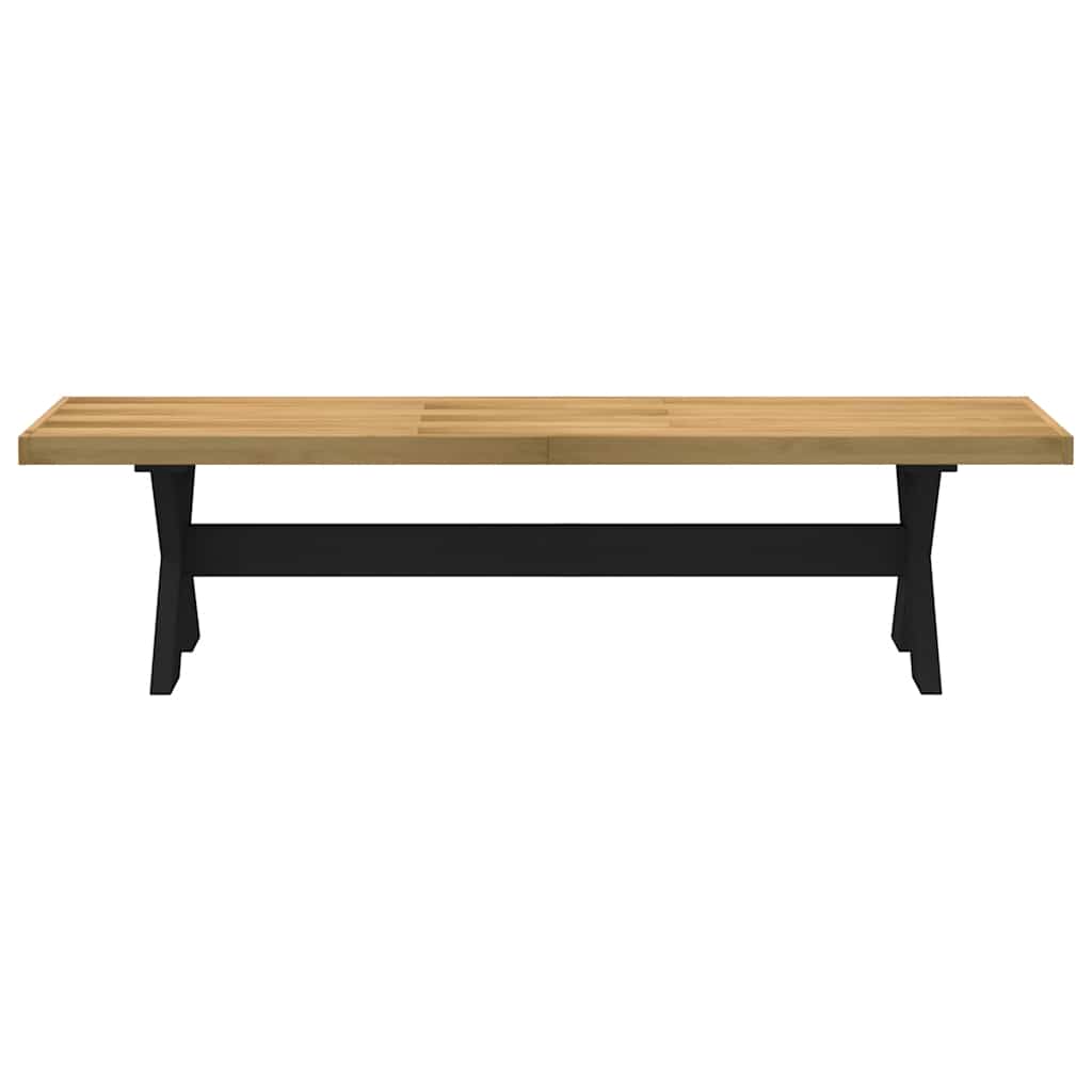 Vidaxl eetbank noain x-vormige poten 180x40x45 cm massief hout