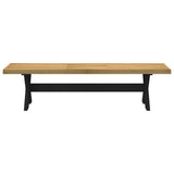 Vidaxl eetbank noain x-vormige poten 180x40x45 cm massief hout