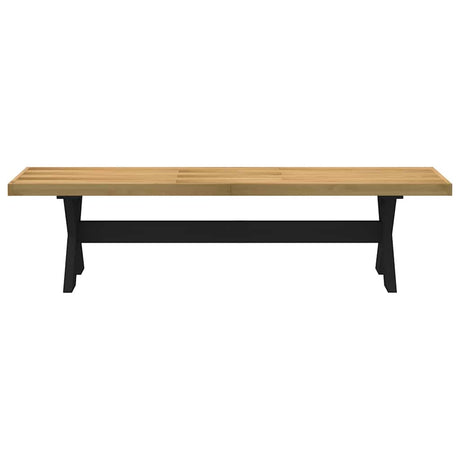 Vidaxl eetbank noain x-vormige poten 180x40x45 cm massief hout