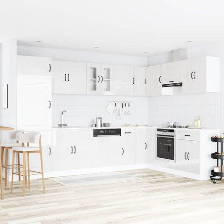 Vidaxl keukenkast kalmar glanzend wit 80 x 46 x 81,5 cm bewerkt hout