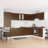 Vidaxl wastafel onderkast porto 2 st bruin 80 x 46 x 81,5 cm