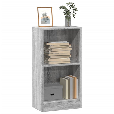Vidaxl boekenkast 40x24x76 cm bewerkt hout grijs sonoma eikenkleurig