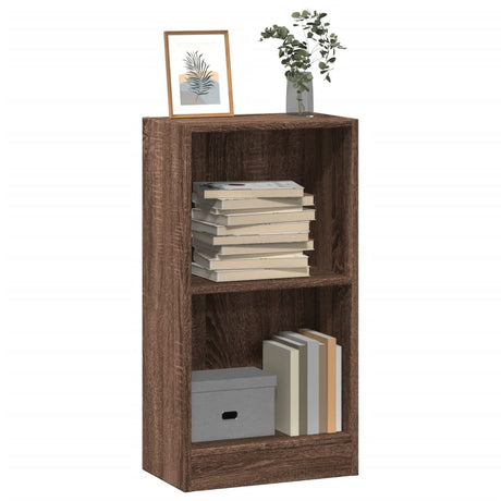 Vidaxl boekenkast 40x24x76 cm bewerkt hout bruin eikenkleurig