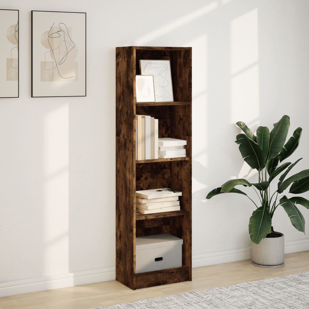 Vidaxl boekenkast 40x24x143 cm bewerkt hout gerookt eikenkleurig