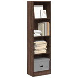 Vidaxl boekenkast 40x24x143 cm bewerkt hout bruin eikenkleurig