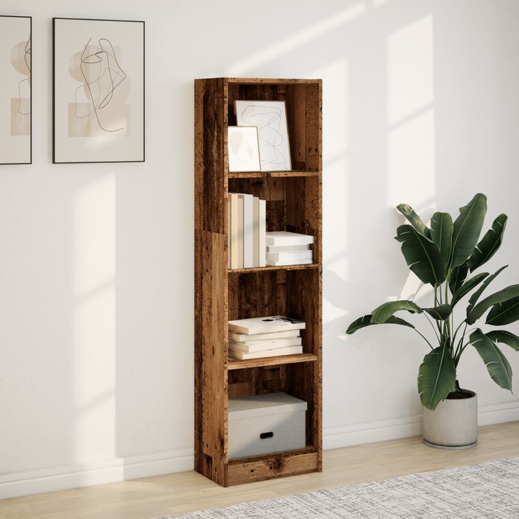 Vidaxl boekenkast 40x24x143 cm bewerkt hout oud houtkleurig