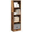 Vidaxl boekenkast 40x24x143 cm bewerkt hout oud houtkleurig