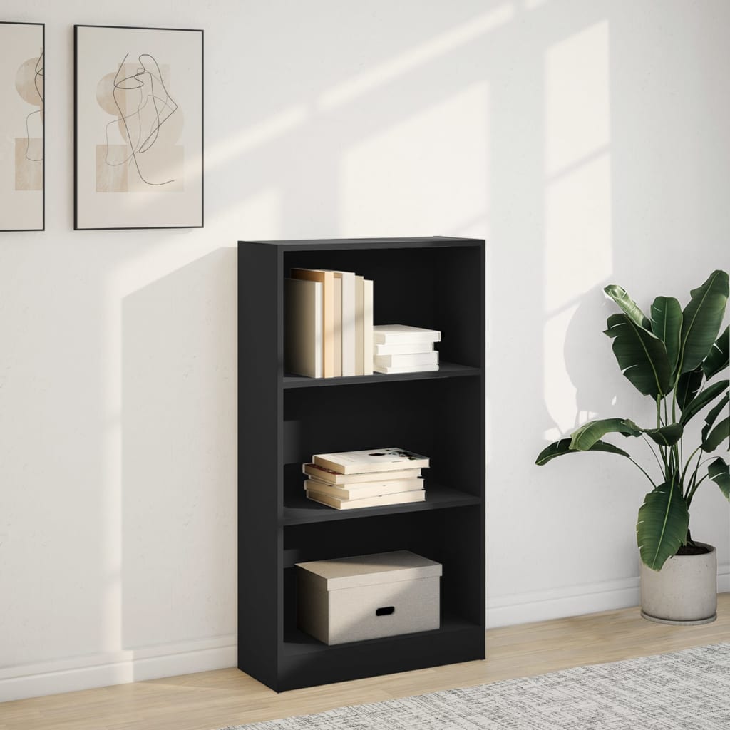 Vidaxl boekenkast 60x24x109 cm bewerkt hout zwart