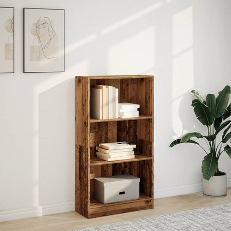 Vidaxl boekenkast 60x24x109 cm bewerkt hout oud houtkleurig