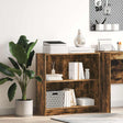 Vidaxl boekenkast 80x24x76 cm bewerkt hout gerookt eikenkleurig