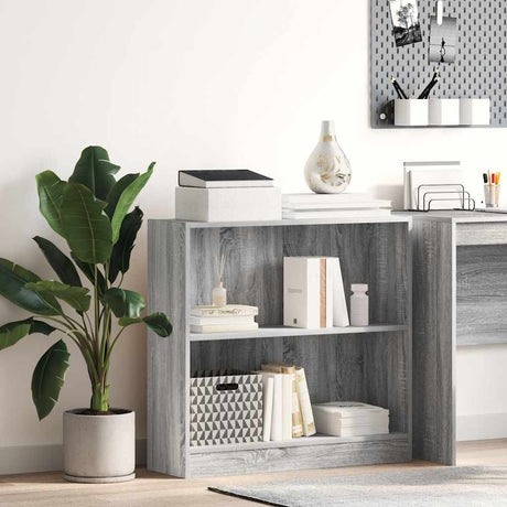 Vidaxl boekenkast 80x24x76 cm bewerkt hout grijs sonoma eikenkleurig