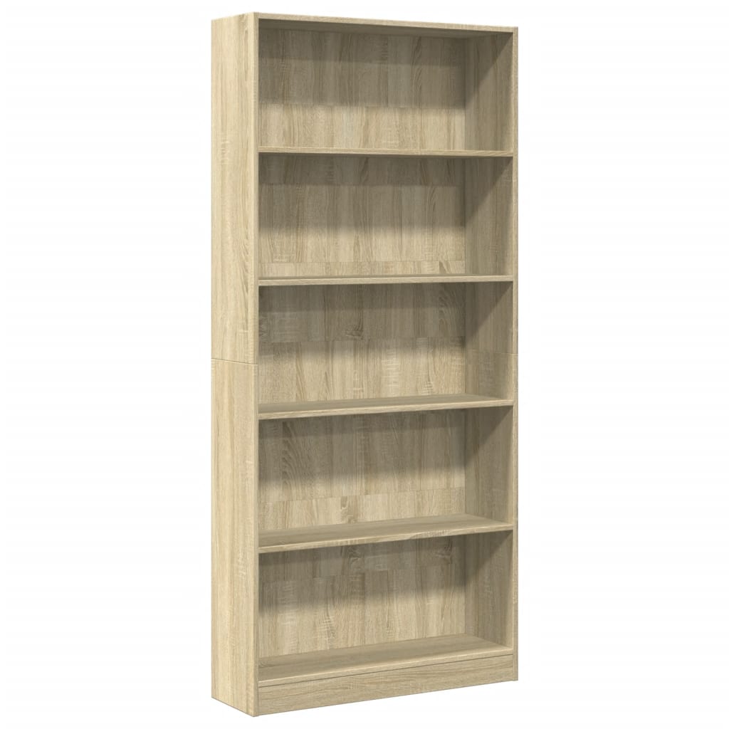Vidaxl boekenkast sonoma eiken 80x24x176 cm bewerkt hout