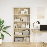 Vidaxl boekenkast sonoma eiken 80x24x176 cm bewerkt hout