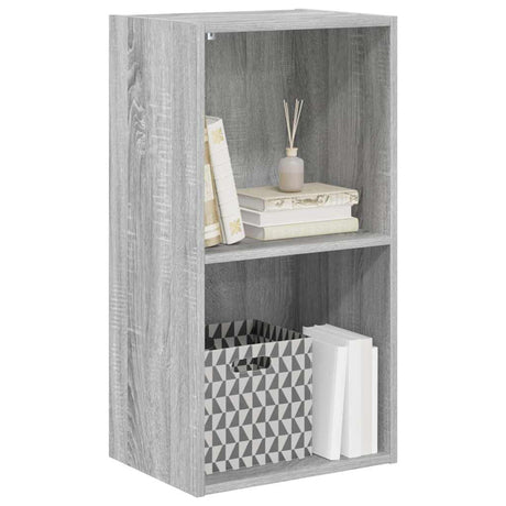 Vidaxl boekenkast 40x30x77 cm bewerkt hout grijs sonoma eikenkleurig