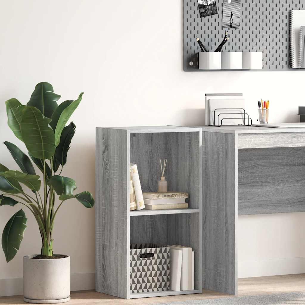 Vidaxl boekenkast 40x30x77 cm bewerkt hout grijs sonoma eikenkleurig