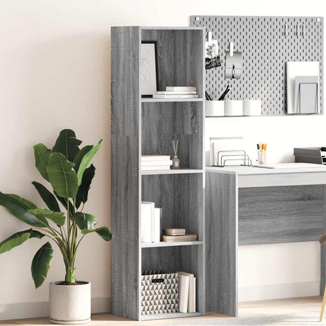 Vidaxl boekenkast 40x30x152 cm bewerkt hout grijs sonoma eikenkleurig