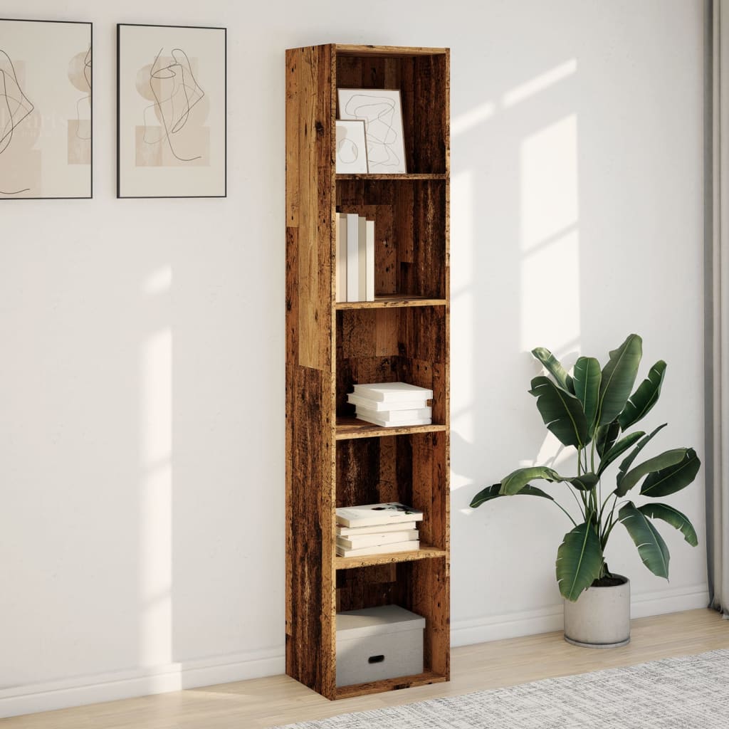 Vidaxl boekenkast 40x30x189 cm bewerkt hout oud houtkleurig