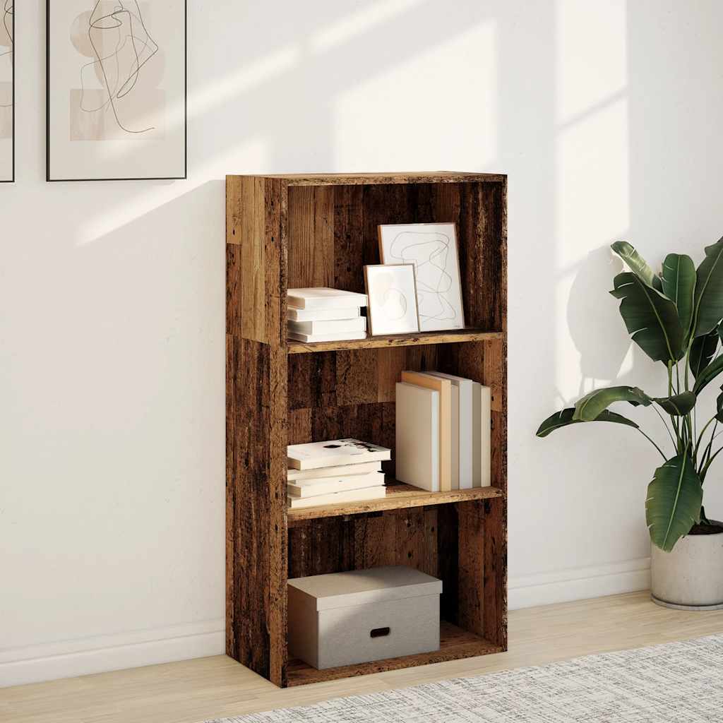 Vidaxl boekenkast 60x30x114 cm bewerkt hout oud houtkleurig