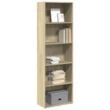 Vidaxl boekenkast 60x30x189 cm bewerkt hout sonoma eikenkleurig