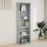 Vidaxl boekenkast 60x30x189 cm bewerkt hout grijs sonoma eikenkleurig