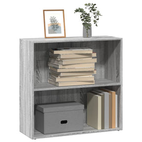 Vidaxl boekenkast 80x30x77 cm bewerkt hout grijs sonoma eikenkleurig