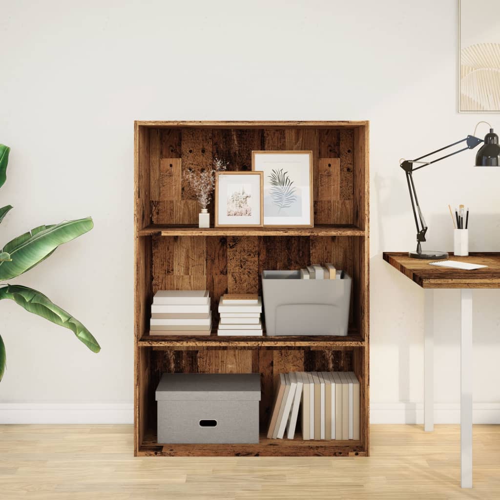 Vidaxl boekenkast 80x30x114 cm bewerkt hout oud houtkleurig