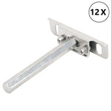 Vidaxx schwebende Regalhalterungen 12 Stück unsichtbar ø12x100 mm Kohlenstoffstahl