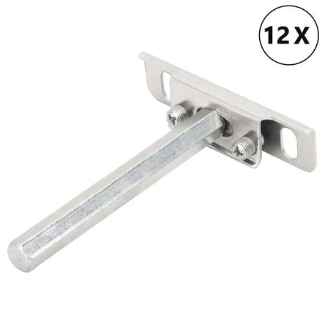 Vidaxx schwebende Regalhalterungen 12 Stück unsichtbar ø12x100 mm Kohlenstoffstahl