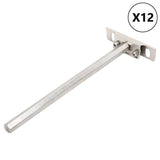 Vidaxx schwebende Regalhalterungen 12 Stück unsichtbar ø12x200 mm Kohlenstoffstahl