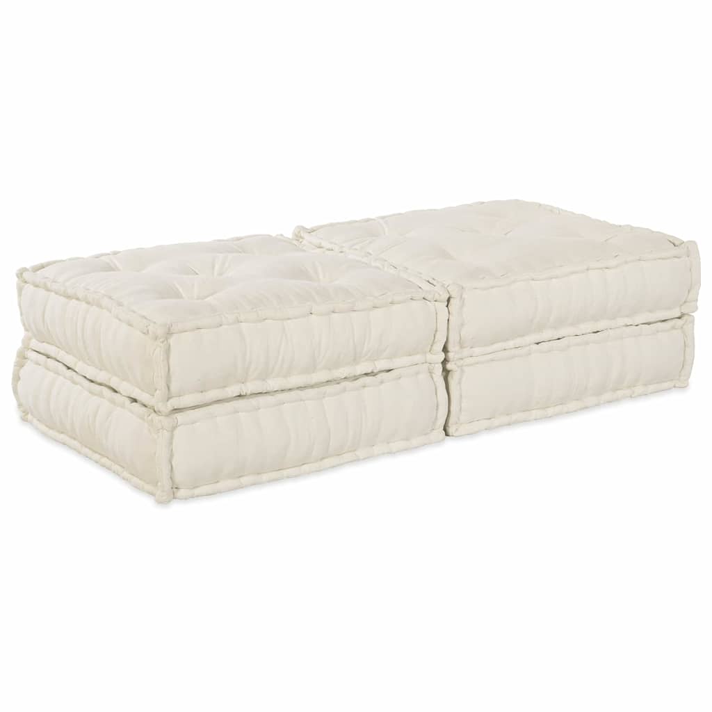 Vidaxl modulair bank 2 pcs crème 140 x 70 x 36 cm stof