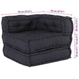 Vidaxl modulair bank 2 pcs antraciet 140 x 70 x 56 cm stof