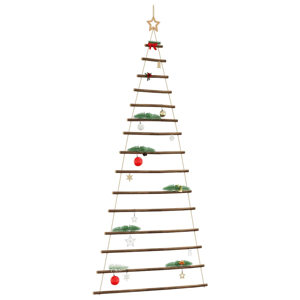 Vidaxl hangende kerstboom met topster 100x210 cm natuurlijke tak