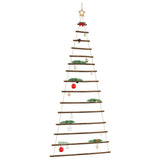 Vidaxl hangende kerstboom met topster 100x210 cm natuurlijke tak