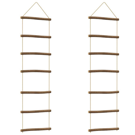 Vidaxx Wanddekorationen leiterförmig 2 Stück 30x100 cm Naturzweig