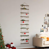 Vidaxx Wanddekoration leiterförmig 50x200 cm Naturzweig