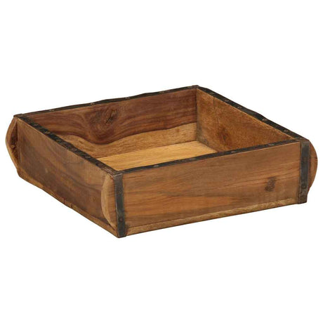 Vidaxl dienblad bruin 29 x 31 x 10 cm massief gerecycled hout