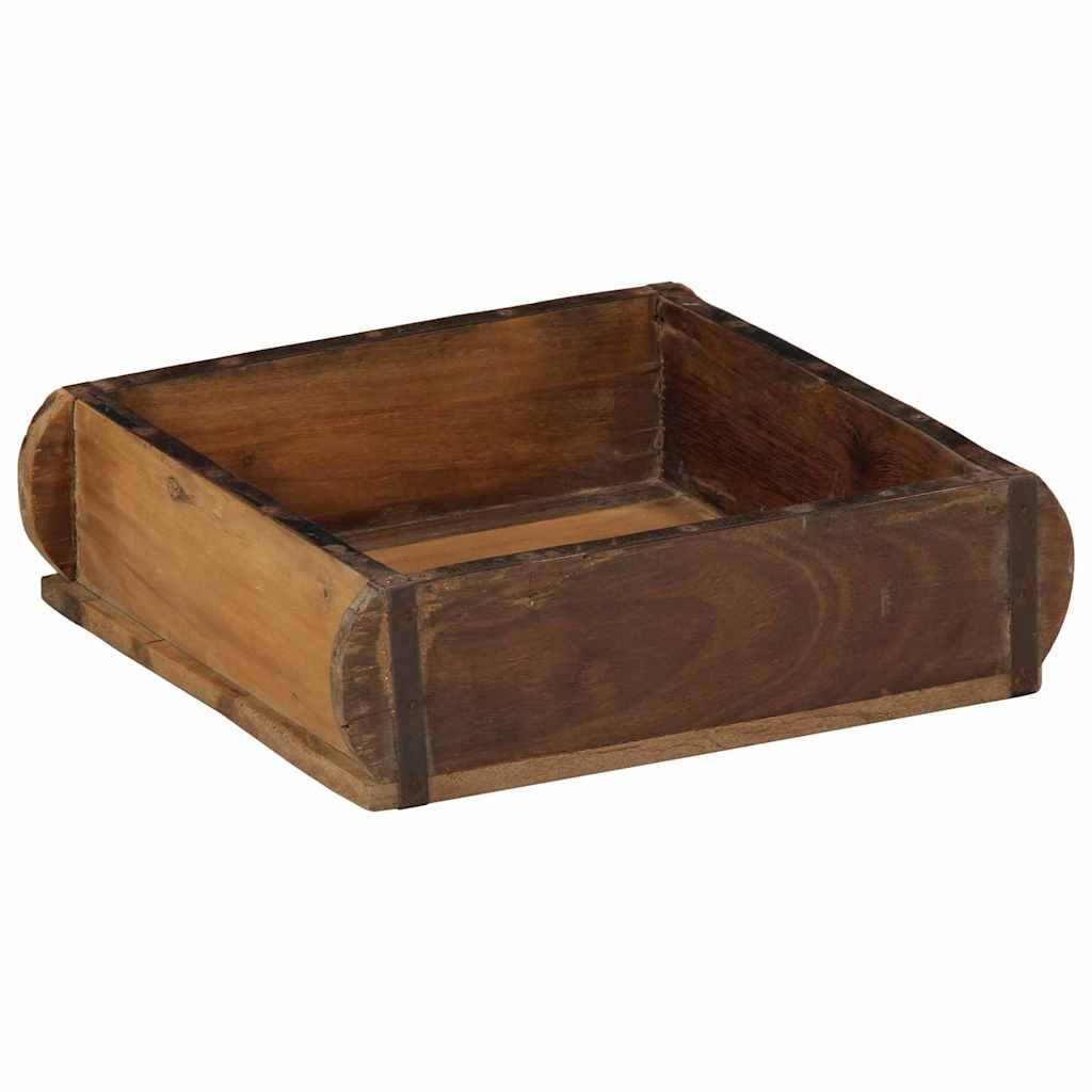 Vidaxl dienblad 4 pcs bruin 29 x 31 x 10 cm massief gerecycled hout