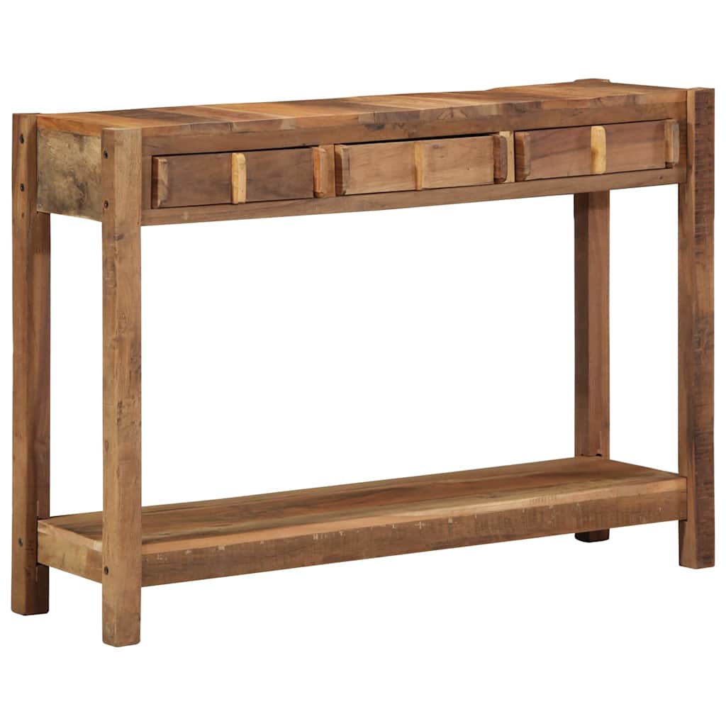 Vidaxl wandtafel bruin 107 x 33 x 76 cm massief gerecycled hout