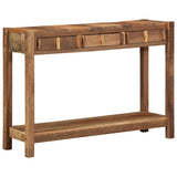 Vidaxl wandtafel bruin 107 x 33 x 76 cm massief gerecycled hout
