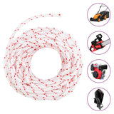 Vidaxl Zugschnur-Starterschnur weiß und rot ø4 mm 10 m Nylon