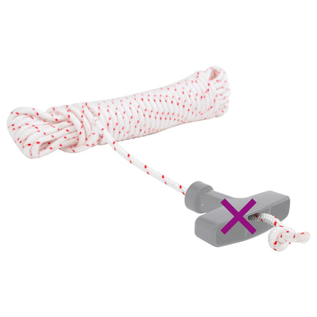 Vidaxl Zugschnur-Starterschnur weiß und rot ø5 mm 10 m Nylon