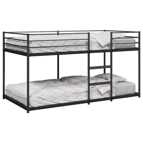 Vidaxl stapelbed zonder matras 100x200 cm staal zwart