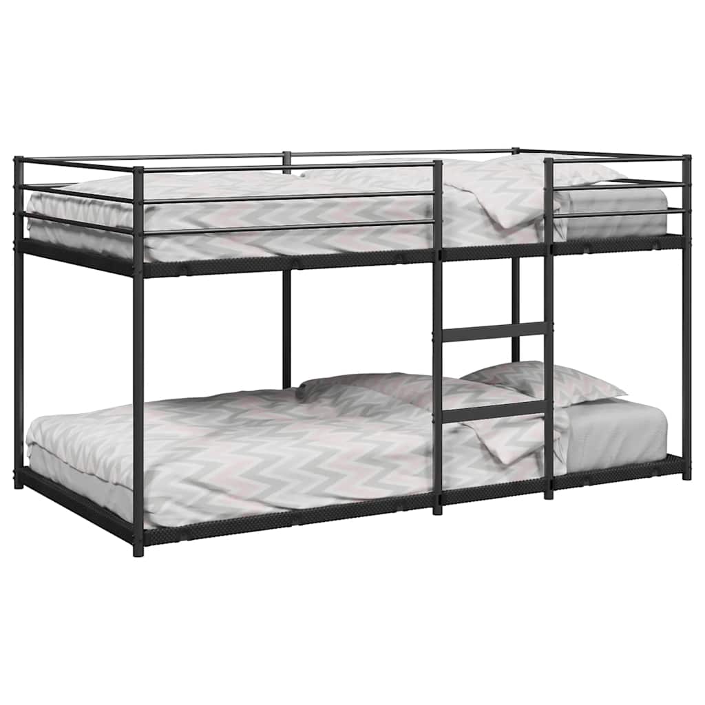 Vidaxl stapelbed zonder matras 107x203 cm staal zwart