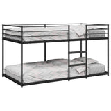 Vidaxl stapelbed zonder matras 107x203 cm staal zwart